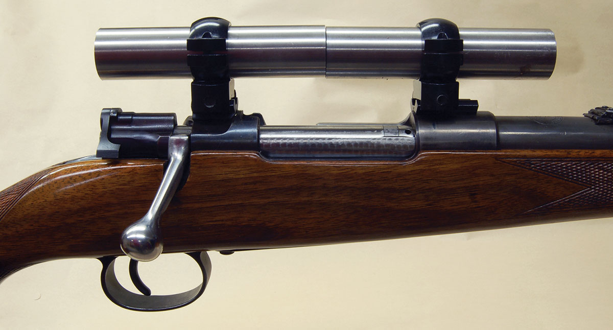 A good candidate for ring misalignment is a sporterized World War I military rifle fitted with import bases and rings. The misalignment was .037 inch vertically, which was corrected by a shim under the low base.